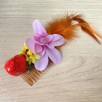 Presilha Cabelo com Flor e Frutas