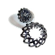 Presilha Cobre Coque Preta em Espiral de Plástico Tamanho Pequeno