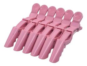 Presilha Crocodilo Cabelo 6 Unidades Bico De Pato Clips Rosa Presilha Crocodilo Cabelo 6 Unidades Bico De Pato Clips Rosa