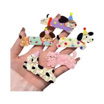 Presilha De Cabelo Acrílica De Cachorro De Desenho Animado Fofo Katie Natal Doce Animal Franja