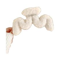 Presilha De Cabelo De Pelúcia De Inverno Com Pelo Sintético, Grampos De Cabelo De Acrílico, Presilha