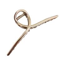Presilha De Cabelo Extra Grande De Metal Brilhante, Acessório De Cabelo Com Prendedor De Rabo De