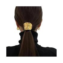 Presilha De Cabelo Feminina Retrô Coreana De Metal, Irregular, Côncava, Convexa, Com Inserção De