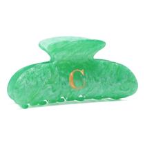 Presilha de Cabelo Fohufo Verde Letra C em Acrílico 8,5 x 5 cm Presilha de Cabelo Fohufo Verde Letra C em Acrílico 8,5 x 5 cm