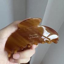 Presilha De Cabelo Geométrica De Acetato Para Mulheres, Presilha De Cabelo De Tubarão Com Treliça