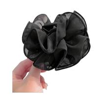 Presilha De Cabelo Grande De Malha Multicamadas Com Design Floral Para Mulheres, Com Toque