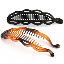 Presilha de Cabelo Hapdoo 2 Unidades Grandes Banana Clips Foscas para Cabelos Grossos Presilha de Cabelo Hapdoo 2 Unidades Grandes Banana Clips Foscas para Cabelos Grossos