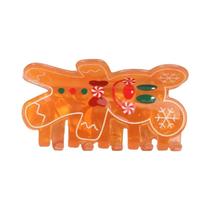 Presilha De Cabelo Homem De Gengibre De Natal, Clipe De Cabelo Fofo Para Festas De Fim De Ano Presilha De Cabelo Homem De Gengibre De Natal, Clipe De Cabelo Fofo Para Festas De Fim De Ano