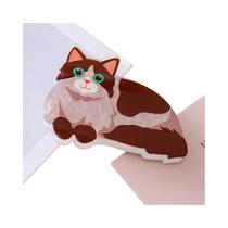 Presilha De Cabelo Média Com Design De Animais (Gatinho, Cachorrinho, Tubarão) Para a Parte De Trás