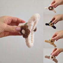 Presilha de cabelo pelúcia felpudinho - acessórios de cabelo fofo