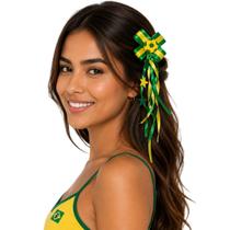 Presilha De Cabelo Tic Tac Copa do Mundo Brasil 2 Unidades Laço Par Enfeite Torcida Prendedor Brilho Grampo Decorado Presilha De Cabelo Tic Tac Copa do Mundo Brasil 2 Unidades Laço Par Enfeite Torcida Prendedor Brilho Grampo Decorado