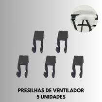 Presilha de Grade para Ventilador 5 unidades branco/preto