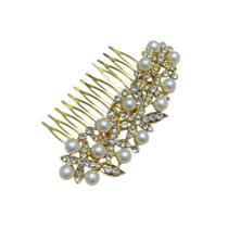 Presilha de Strass com Pérolas e Pentinho Formato de Flores Presilha de Strass com Pérolas e Pentinho Formato de Flores