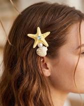 Presilha Dourada Bico Pato Estrela Mar Amarela