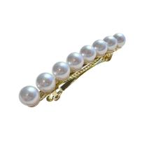 Presilha Fivela de Pérolas em Metal para Cabelo