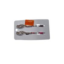 Presilha Grampo com Strass Prateado Zhishen