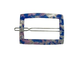 Presilha Grampo de Cabelo Vintage Feminina Modelo Quadrado Estampado Acessório de Moda