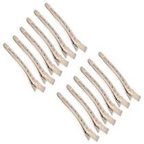 Presilha Grampos Clips De Cabelo Aço Inoxidável Metal 12 Pcs