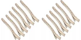 Presilha Grampos Clips De Cabelo Aço Inoxidável Metal 12 Pcs