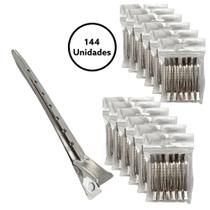Presilha Grampos Clips De Cabelo Aço Inoxidável Metal 144 uni