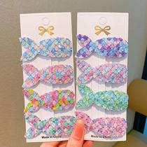 Presilha Infantil Cauda de Sereia glitter suave Fofa cores Presilha Infantil Cauda de Sereia glitter suave Fofa cores