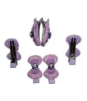 presilha laço infantil p/ cabelo meninas bico de pato lilas