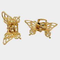 Presilha Metal Borboleta Pequena Par Dourada Presilha Metal Borboleta Pequena Par Dourada