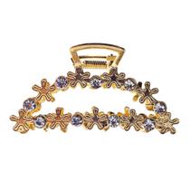 Presilha Metal Meia Lua Cravejada Dourada