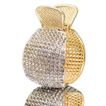 Presilha Metal Redonda Cravejada Dourada