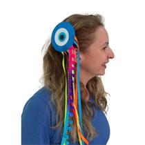 Presilha Olho Grego Enfeite Para Cabelo, Acessório Fantasia De Carnaval Bloco Bloquinho De Rua Folia Presilha Olho Grego Enfeite Para Cabelo, Acessório Fantasia De Carnaval Bloco Bloquinho De Rua Folia