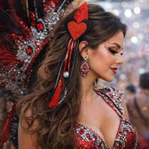 Presilha Ombreira Acessório Carnaval 2 em 1 Enfeite Cabeça Fantasia Presilha Ombreira Acessório Carnaval 2 em 1 Enfeite Cabeça Fantasia