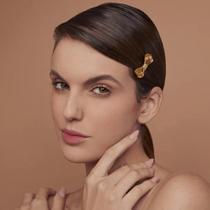 Presilha para cabelo laço p dourado prendedor grampo luxo Presilha para cabelo laço p dourado prendedor grampo luxo