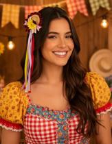 Presilha Para Cabelo Mini Chapéu Com Laço Festa Junina Sortida Presilha Para Cabelo Mini Chapéu Com Laço Festa Junina Sortida
