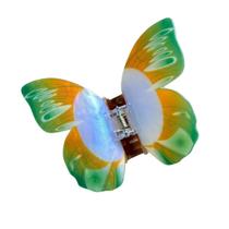 Presilha Piranha de Borboleta Boreal Grande em Acrílico Presilha Piranha de Borboleta Boreal Grande em Acrílico