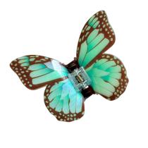 Presilha Piranha de Borboleta Boreal Grande em Acrílico Presilha Piranha de Borboleta Boreal Grande em Acrílico