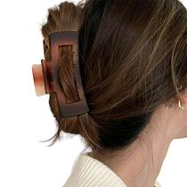 Presilha Piranha de Cabelo Retangular Marrom Degradê