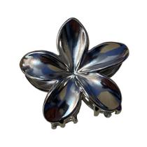 Presilha Piranha de Flor de Hibisco Havaiana em Metal