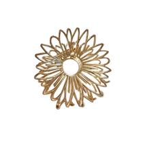 Presilha Piranha de Flor Girassol em Metal para Cabelo