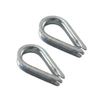 Presilha Sapatilha 3/16 para cabo de aço - 2 Unidades