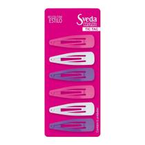 Presilha Tic Tac Sveda Hair Sortido Tamanho Grande 6 Unidades