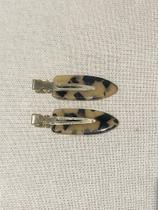 Presilhas cabelo para maquiagem - Beige Print