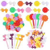Presilhas de cabelo BENBO Self Hinge, laço de flores de plástico, 60 unidades