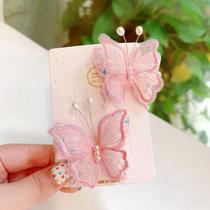 Presilhas de Cabelo com Borboleta Bordada - Acessório Infantil para Meninas