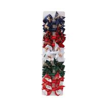 Presilhas De Cabelo Com Estampa De Papai Noel Para Meninas, 10 Peças, Grampos De Cabelo Com Fita,