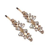 Presilhas de Cabelo de Noiva com Cristais Transparentes - Acessórios para Cabelo Feminino