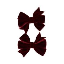 Presilhas De Cabelo De Veludo Com Laço Para Meninas, 2 Peças, Vintage, Feitas À Mão, Acessórios De Presilhas De Cabelo De Veludo Com Laço Para Meninas, 2 Peças, Vintage, Feitas À Mão, Acessórios De