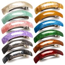 Presilhas de cabelo Deal Eachday Retro Acrylic Automatic 12 unidades Presilhas de cabelo Deal Eachday Retro Acrylic Automatic 12 unidades