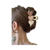 Presilhas De Cabelo Em Acrílico Grande Em Formato De Coração Com Pérolas Para Mulheres E Meninas
