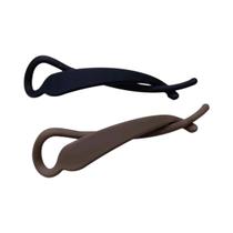 Presilhas De Cabelo Em Formato De Banana Fosco Preto E Marrom 2 Peças Acessórios De Cabelo Presilhas De Cabelo Em Formato De Banana Fosco Preto E Marrom 2 Peças Acessórios De Cabelo