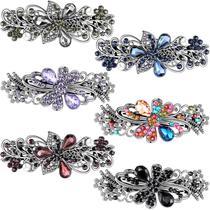 Presilhas de cabelo Geyoga Vintage French French Flower Clips (6 peças) Presilhas de cabelo Geyoga Vintage French French Flower Clips (6 peças)